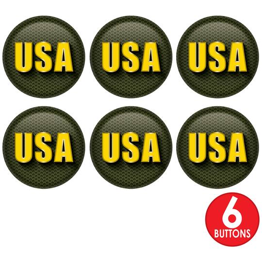 Beistle 2" USA Patriotic Buttons, 6ct.